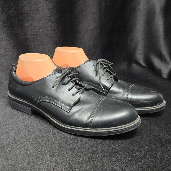 Dexter Comfort Memory Foam Black Dress Oxfords Lace Up Shoes - Picture 11 of 11
